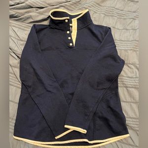 Dark blue quarter button pullover